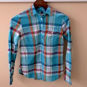 Like- new J. Crew plaid cotton shirt